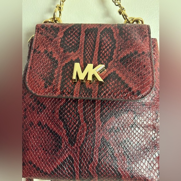 Michael Kors Mott Chain Python Mini Convertible Backpack‎ - Picture 3 of 12